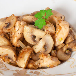 Poulet aux champignons